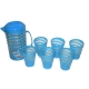 SET.CARAFFA + 6 BICCH.ASS.TOPLASTICA