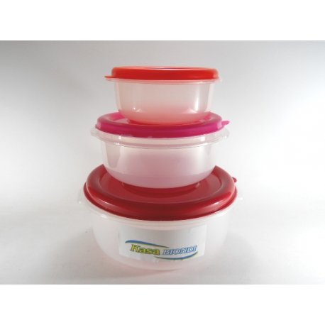 FRIGO BOX TONDO 3 PZ. C/COP.KB.