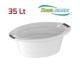 BACINELLA OVALE KB.C/MAN. 70 CM. BIANCO