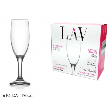 CALICE MISKET CHAMPAGNE 190 x 6