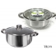 CASSERUOLA ACCIAIO 18 CM.C/COPERCH.