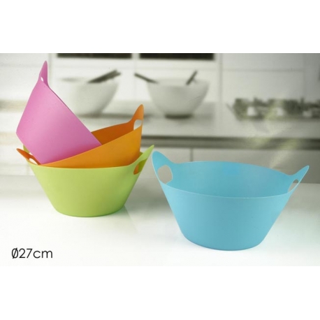 CESTA C/MANICI 27 CM. PLASTICA