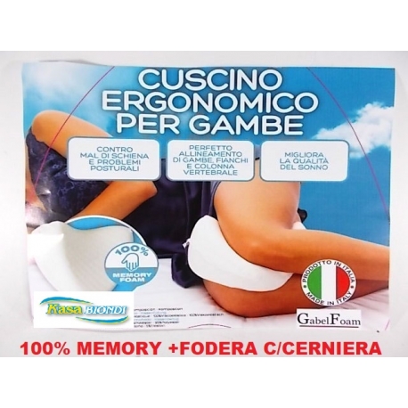 CUSCINO ERGONOMICO PER GAMBE 100% MEMORY FOAM
