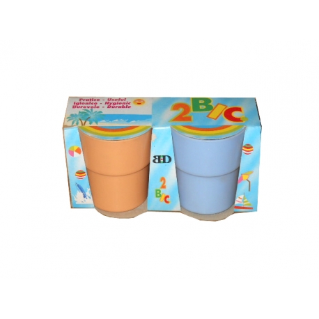 BICCHIERI BRONZO X 2 PLASTICA