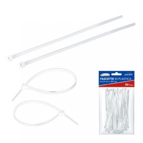FASCETTE PLASTICA 20 CM-30 PZ.