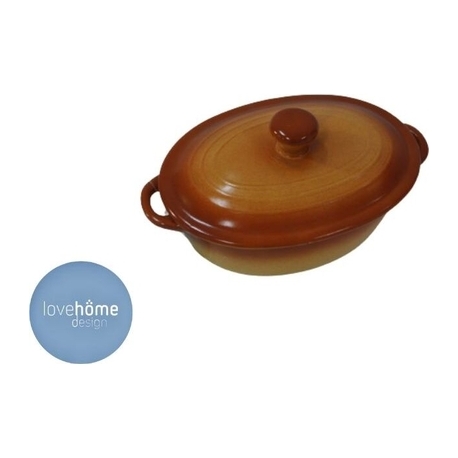 LOVEHOME KL.CASSERUOLATERRACOTTA OVALE C\COP.CM.29