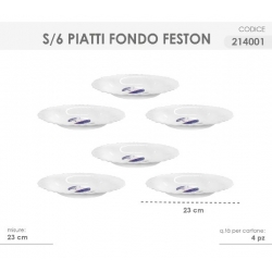 PIATTI FONDO FESTON 21CM 6 PZ.