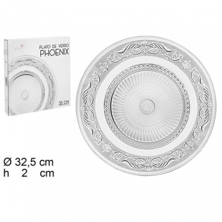PIATTO VETRO PHONIX CM.33