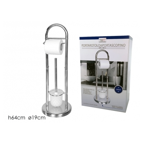 PORTAROTOLO CROMATO BAGNO
