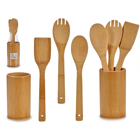 SET. 3 UTENSILI CUCINA BAMBOOC/SUP. 7x7x31