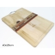TAGLIERE LEGNO C/MANICOACCIAIO 40X28CM