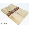 TAGLIERE LEGNO C/MANICOACCIAIO 40X28CM