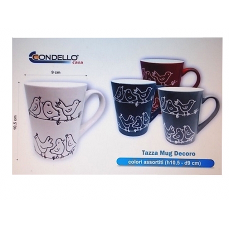 TAZZA MUG DECORO UCCELLI