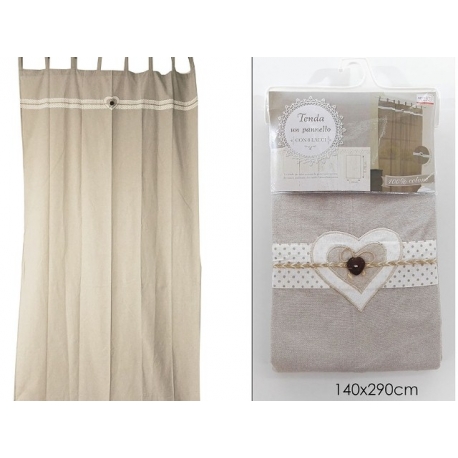 TENDA 140X290CM C/LACCI CUORE/POIS