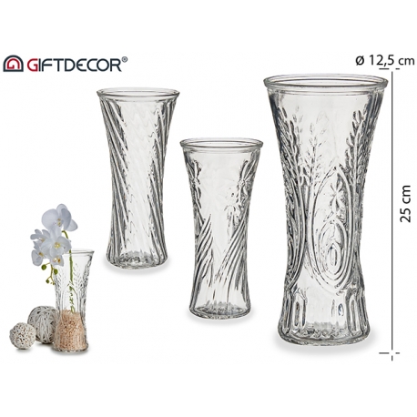 VASO VETRO GIFTDECOR 25x12