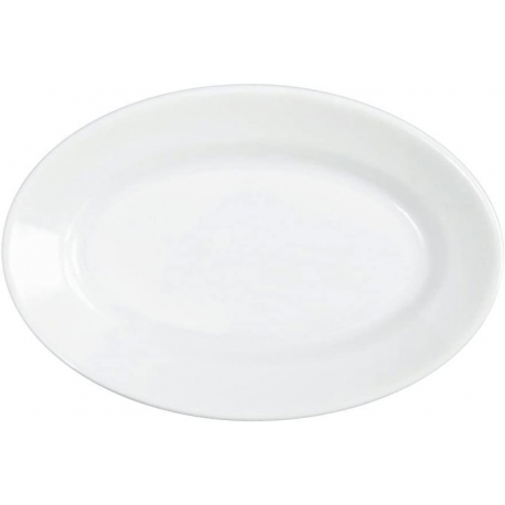 VASSOIO OVALE BIANCO PORCELLANA 39 CM.