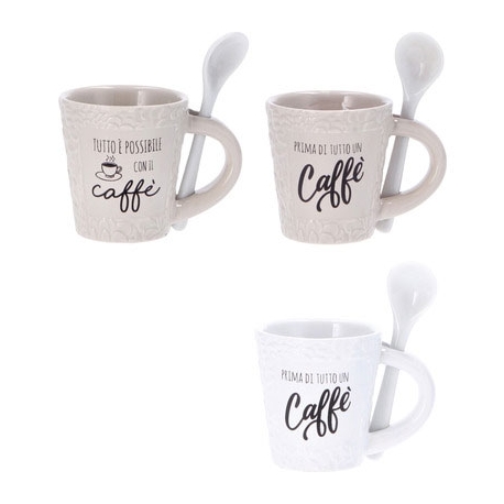 AD TREND TAZZA MUG C/CUCCH.CERAMICA 3 PZ.