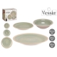 VESSIA TAVOLA GRES BORDO VERDE 18 PZ.