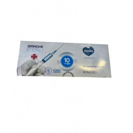 DEALO 10 SIRINGHE STERILE 5 ML.