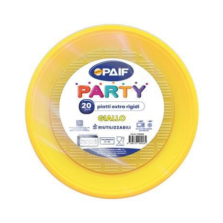 PAIF PIATTO PIANO GIALLO 20 PZ.