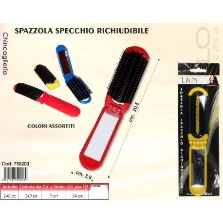 SPAZZOLA SPECCHIO PIEGHEVOLE