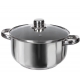 CASSERUOLA ACCIAIO 22 CM. C/COPERCH.