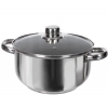 CASSERUOLA ACCIAIO 22 CM. C/COPERCH.