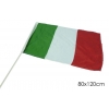 BANDIERA TRICOLORE CON ASTA80X120 CM