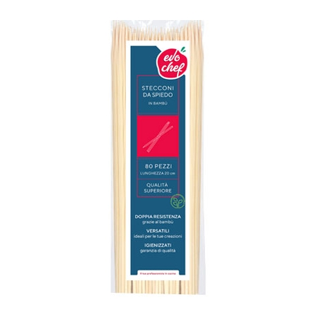 EVO CHEF SPIEDINI BAMBOOCM.20 PZ.80