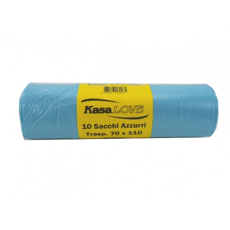 KL.SACCHI AZZURRI TRASP.70x110 10 PZ.
