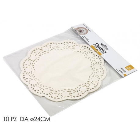 SET 10 CENTRINI CARTA TONDI 24 CM.
