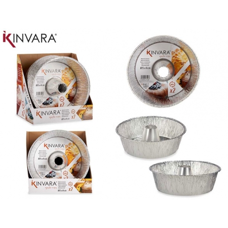 SET 2 TORTIERE DI ALLUMINIOFLAN GRANDE