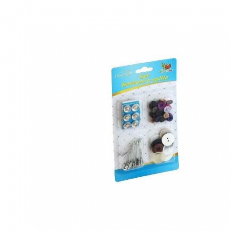 SET CUCITO BOTTONI + SPILLE