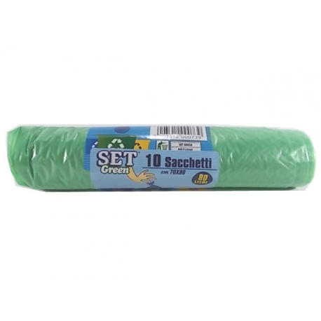 SET SACCO VERDE 70x80 - 10 PZ.