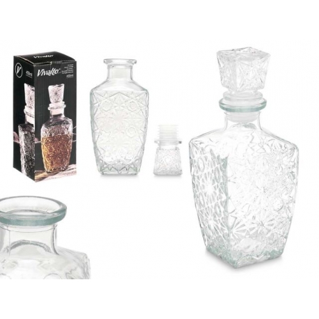 BOTTIGLIA LIQUORE INCISA A STELLA 8x8x20 - 450 ML.