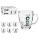 CARAFFA MUG VETRO BIO 320 ML.6 PZ.