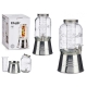 DISPENSER VETRO C/REFRIGER.SUPPORTO ARGENTO 20x20x37,53800 ML.