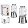 DISPENSER VETRO C/REFRIGER.SUPPORTO ARGENTO 20x20x37,53800 ML.