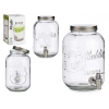 DISPENSER VETRO COL.ARGENTO 16X16X25  3800 ML.
