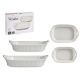 SET.2 PIROFILE RETTANG. C/MAN.35x23x8 - 31x20x7,5