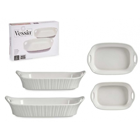 SET.2 PIROFILE RETTANG. C/MAN.35x23x8 - 31x20x7,5