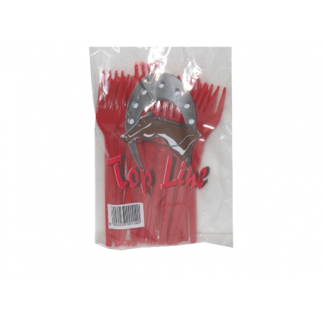 FORCHETTE ROSSE 20PZ. PLASTICA