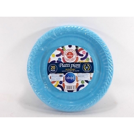PRIME PIATTI PIANI CELESTE 20 PZ.PP 215 MM.