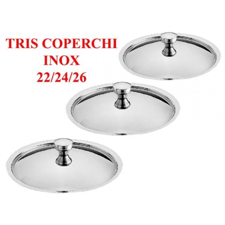 FRABOSK SET 3 COPERCHIO INOX CM.22/24/26