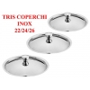 FRABOSK SET 3 COPERCHIO INOX CM.22/24/26