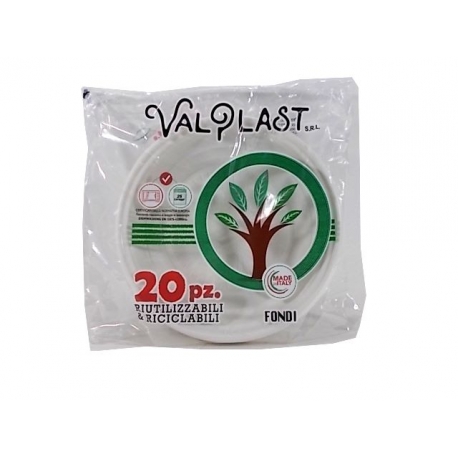 VALPLAST PIATTI FONDI 20 PZ.RIUT.