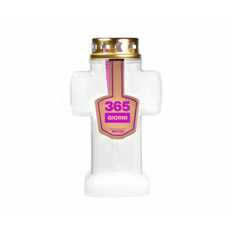 LUMINO CROCE BIANCA A BATTERIA360 GG.
