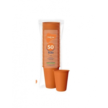 PARTY LINE BICCH.ARANCIONE200 CC. - 50 PZ.
