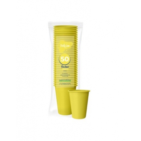 PARTY LINE BICCH.GIALLO200 CC. - 50 PZ.