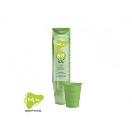 PARTY LINE BICCH.VERDE200 CC. - 50 PZ.